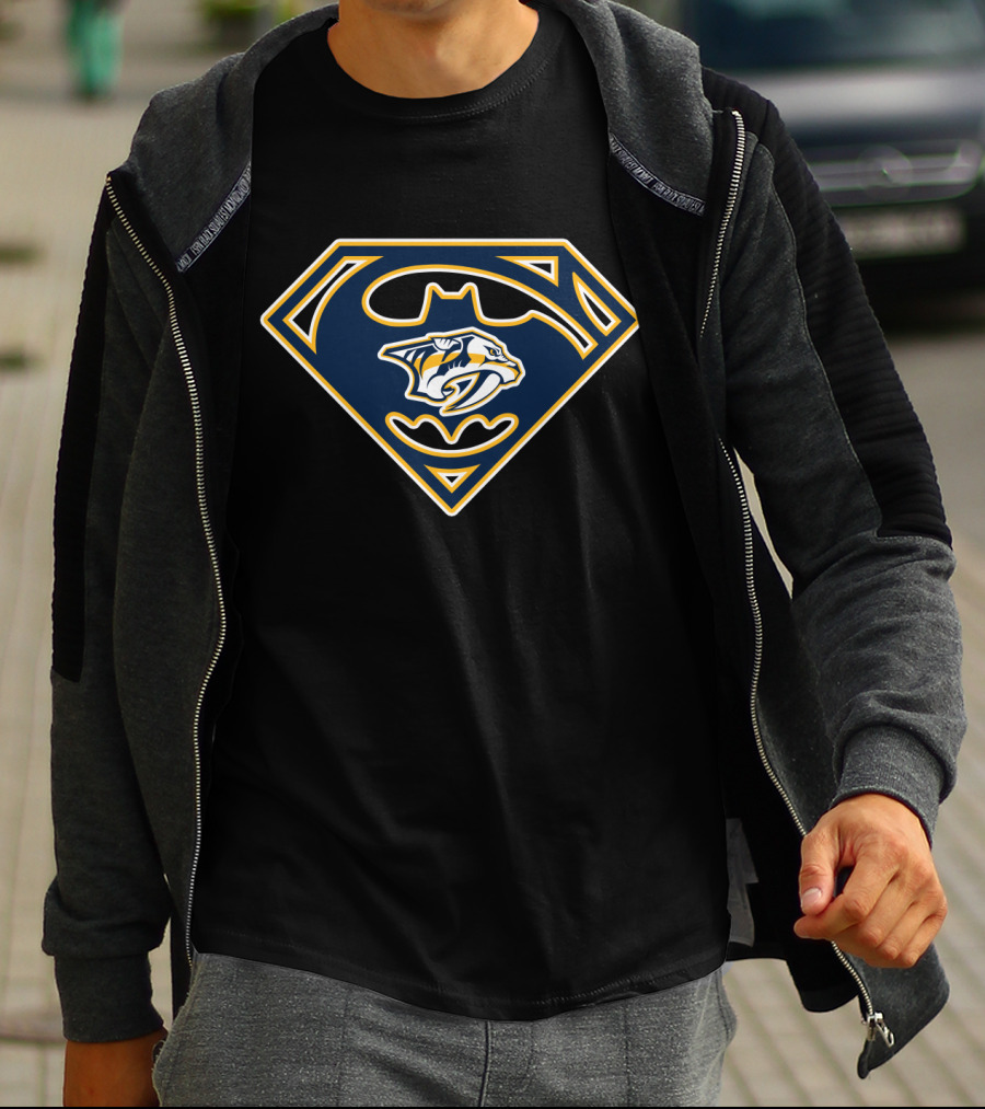 Nashville Predators Superhero Logo Fusion T-Shirt
