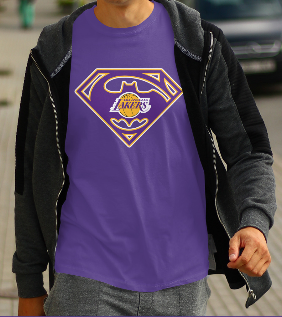 Superman Los Angeles Lakers Batman T-Shirt