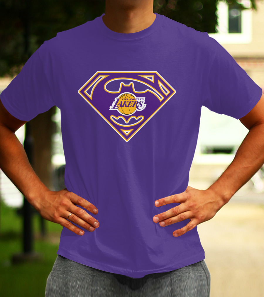 Superman Los Angeles Lakers Batman T-Shirt