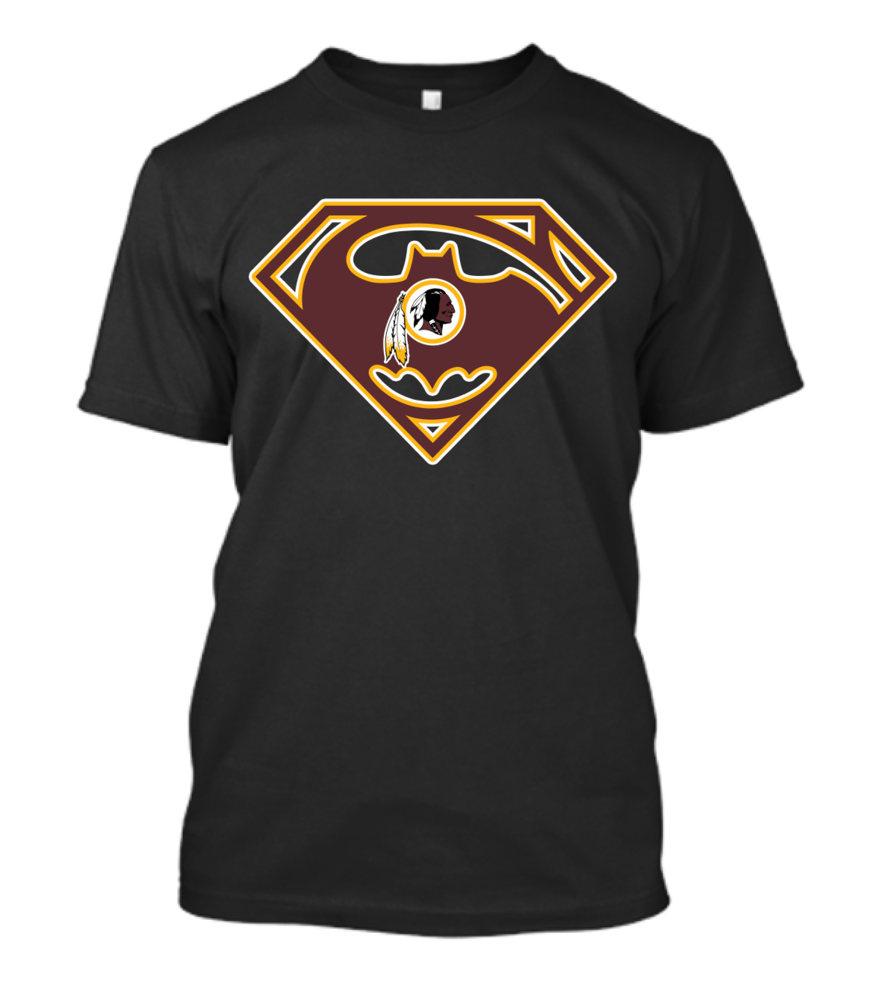 Washington Redskins Superman Batman Logo Mix T-Shirt