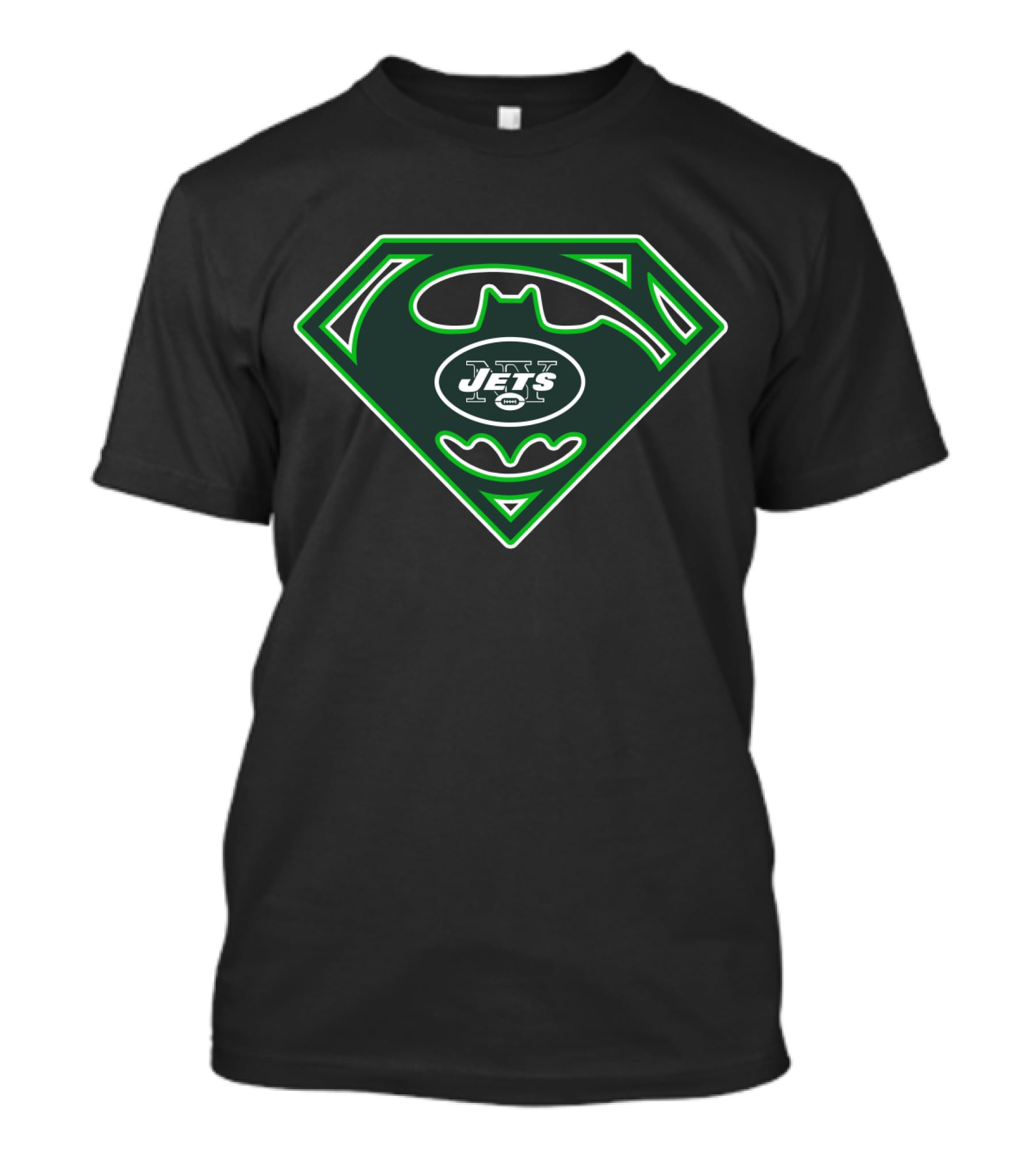 New York Jets Superman Batman Fusion T-Shirt