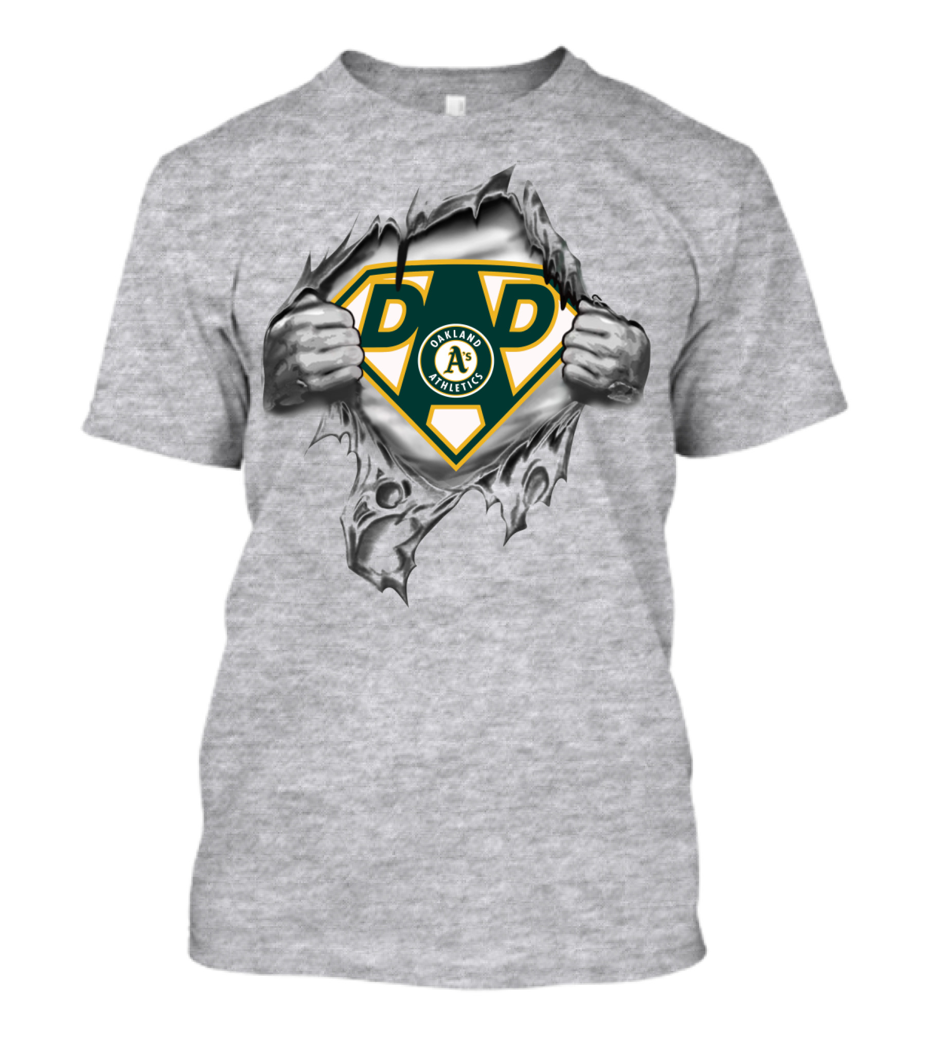 Super Dad Oakland Athletics Logo Hero Fan T-Shirt