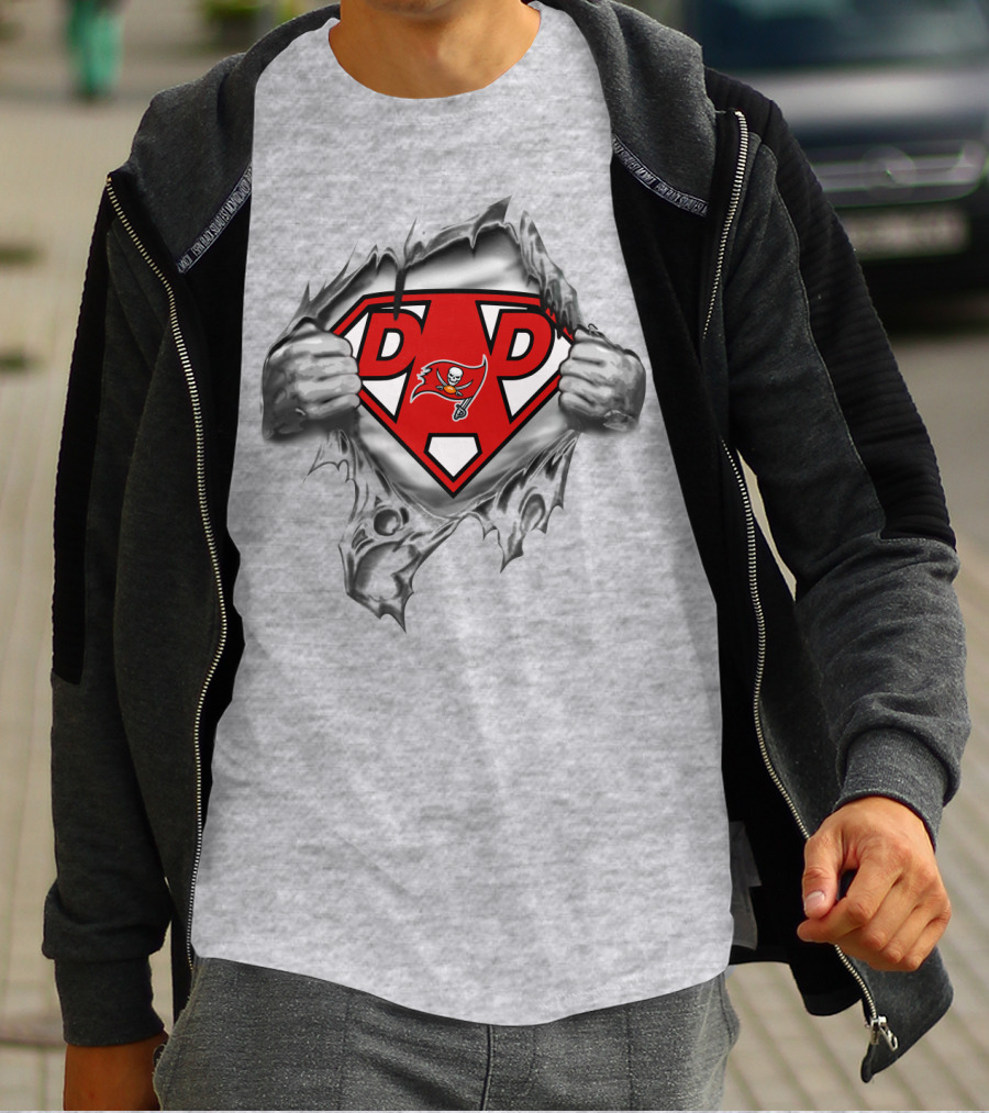 Dad Superhero Tampa Bay Buccaneers T-Shirt