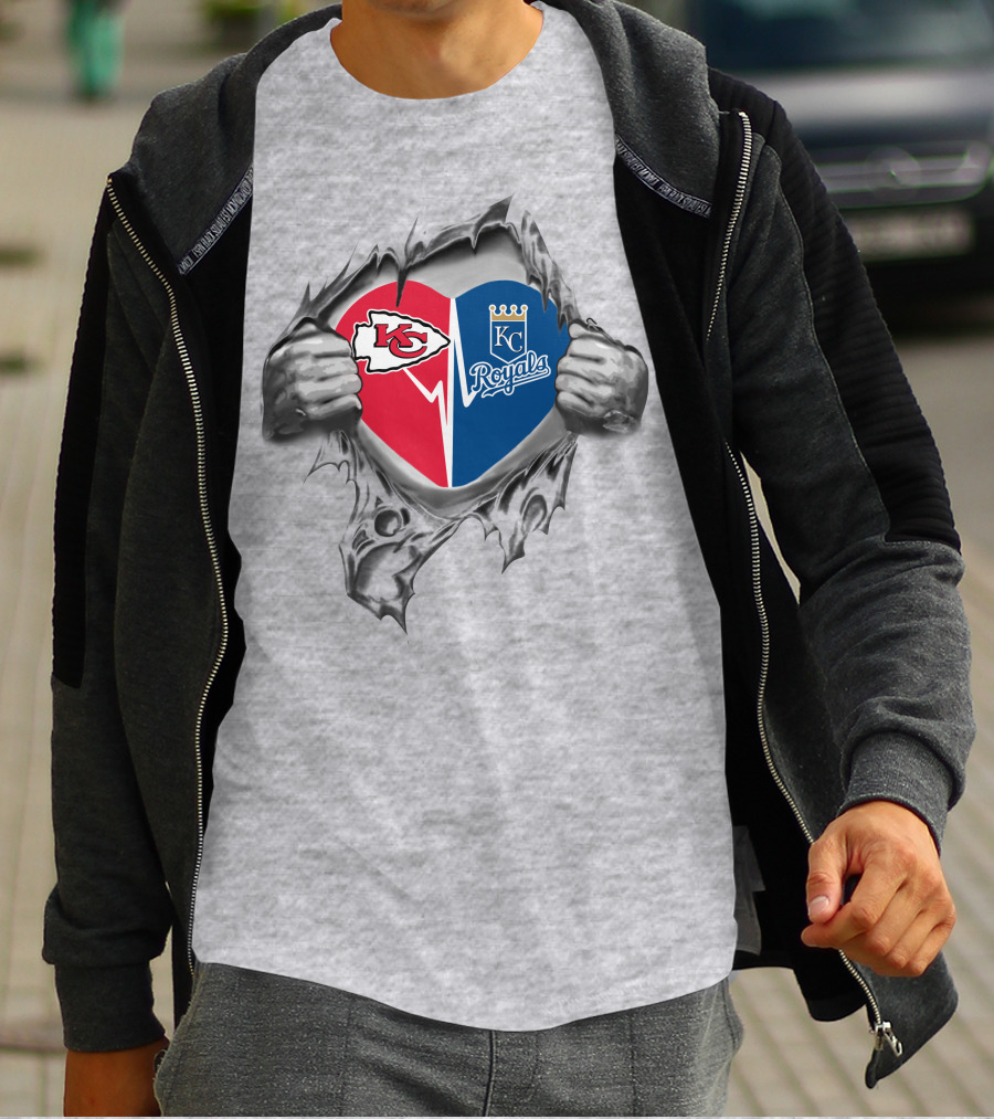 Chiefs Kansas City Royals Heart T-Shirt
