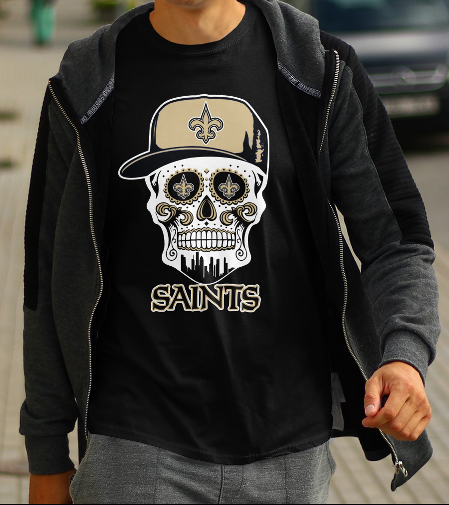 Saints Skull Fleur-De-Lis New Orleans Funny T-Shirt