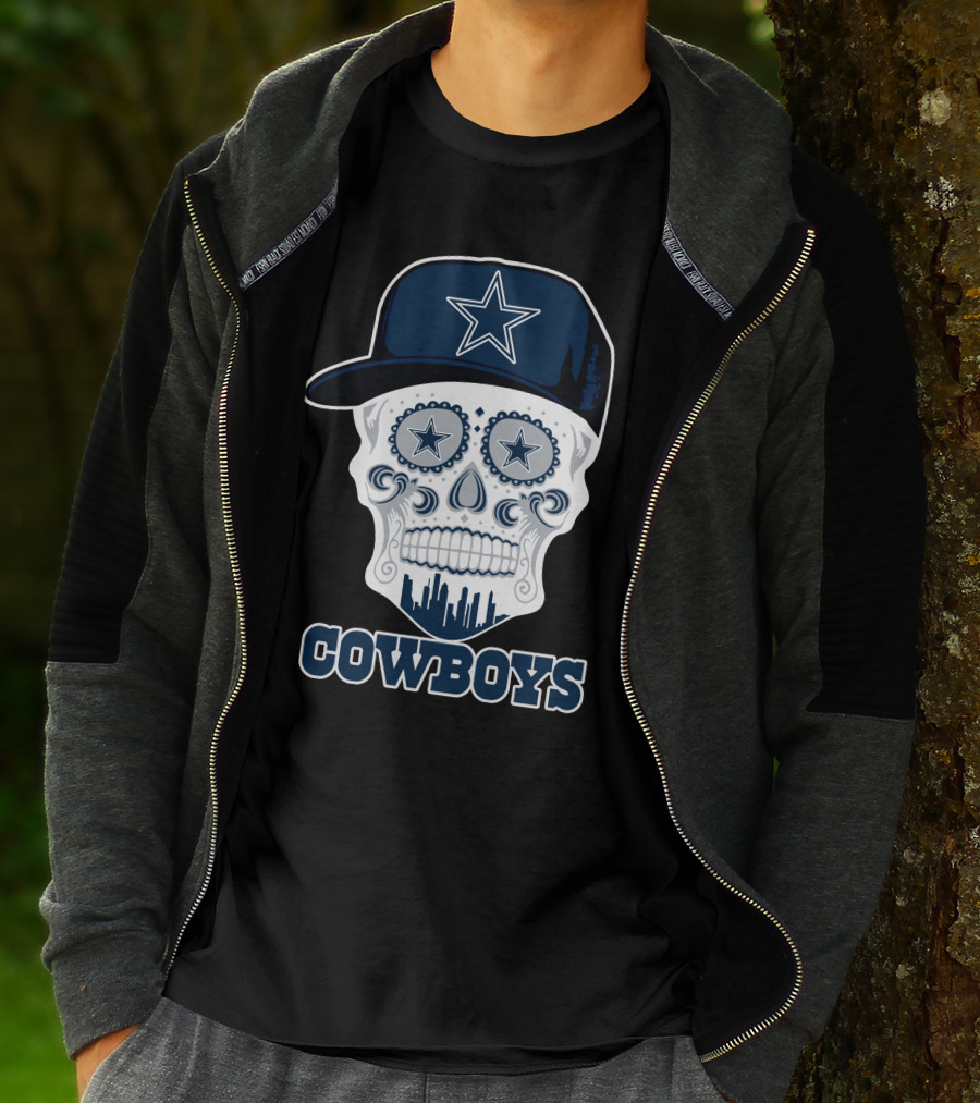 Dallas Cowboys Skull With Star Hat Funny T-Shirt