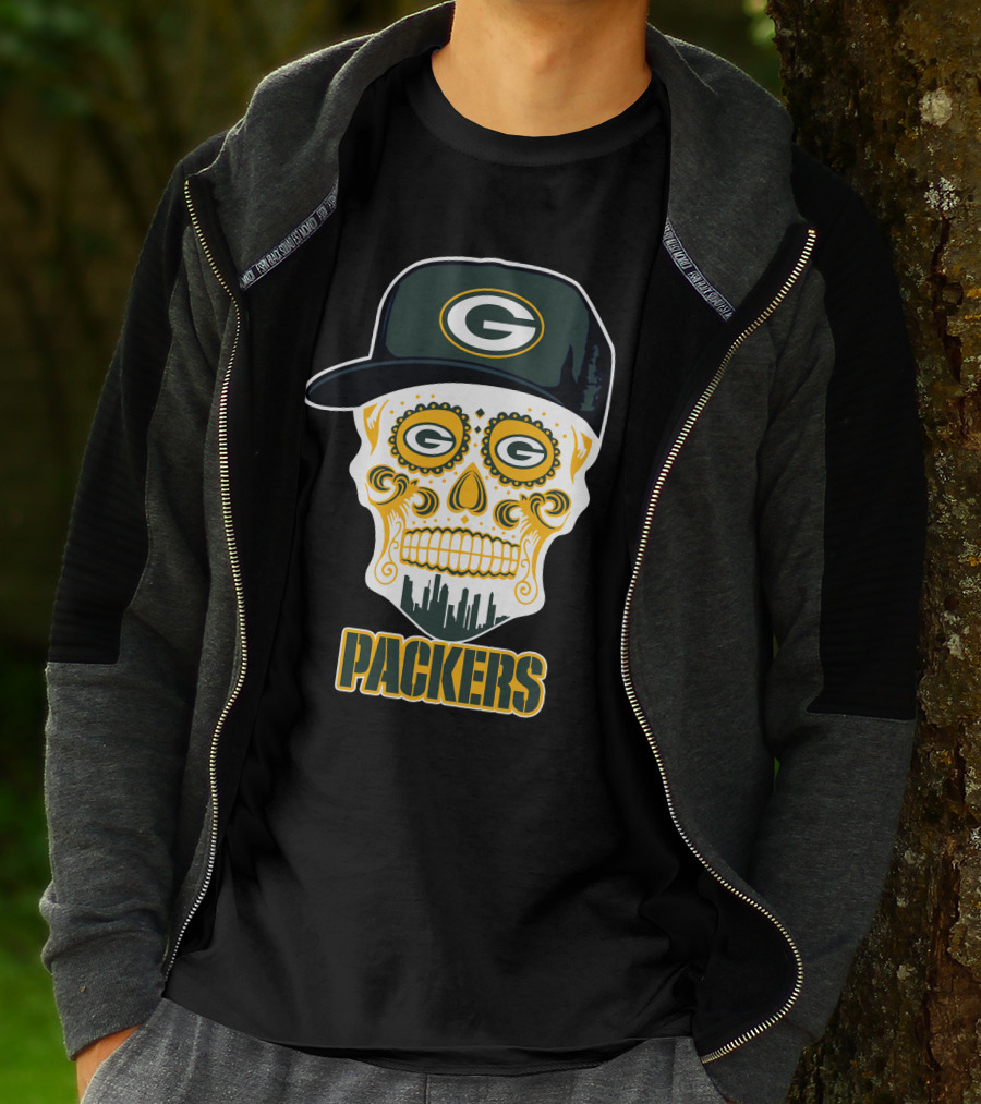 Packers Skull Green Bay Funny T-Shirt