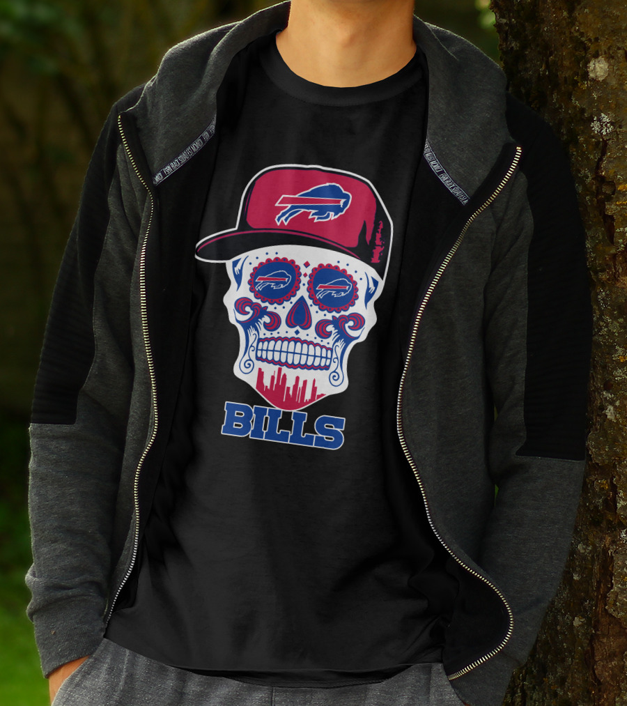 Buffalo Bills Skull Fun Design Fan T-Shirt