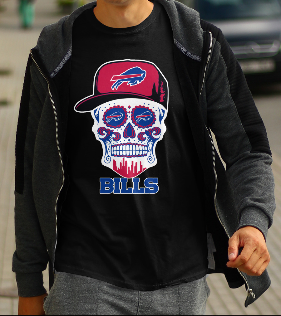 Buffalo Bills Skull Fun Design Fan T-Shirt