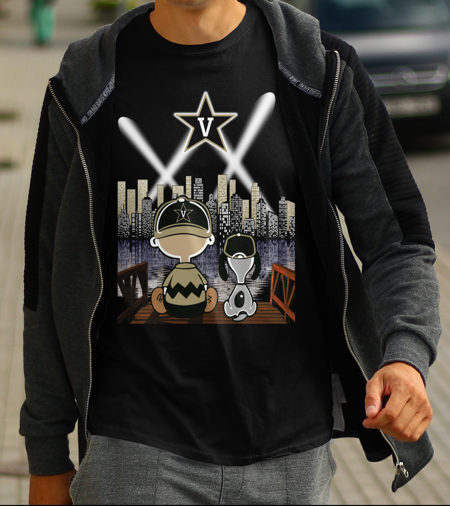 Vanderbilt Commodores Starry City Night Skyline Scene T-Shirt