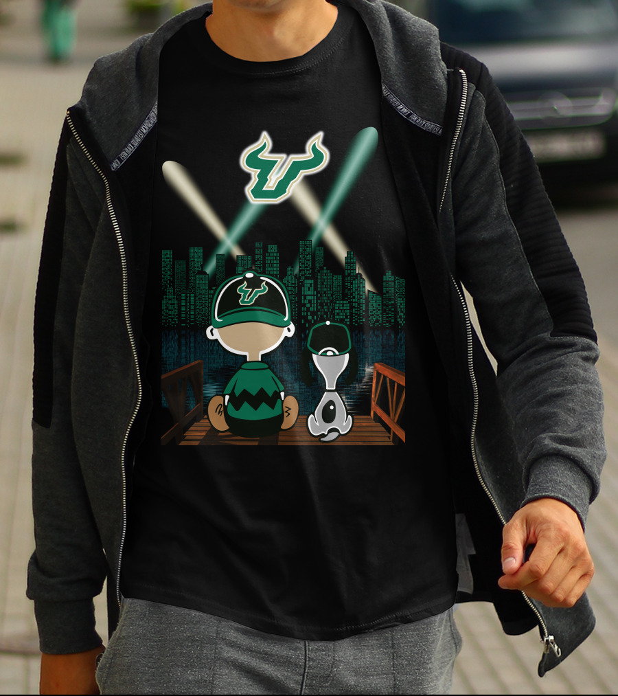 South Florida Bulls Nighttime Skyline Adventure T-Shirt