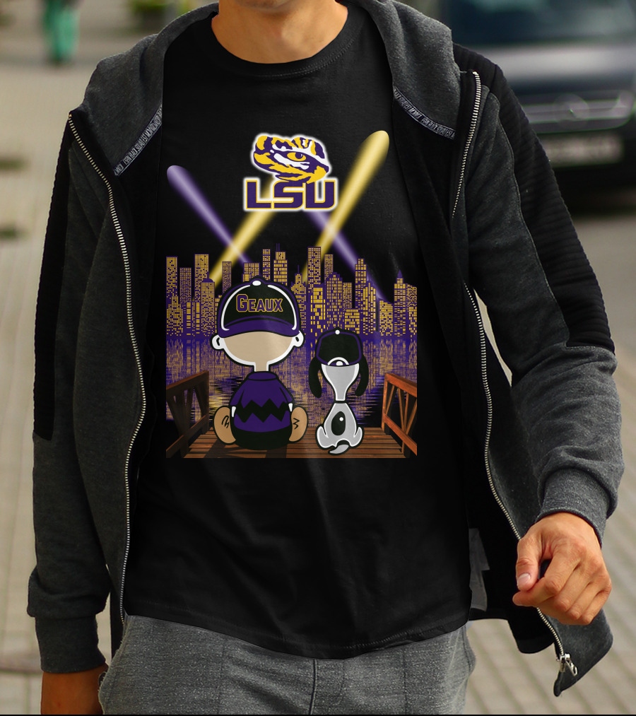 Geaux Lsu Tigers 62 City Lights Night Skyline T-Shirt
