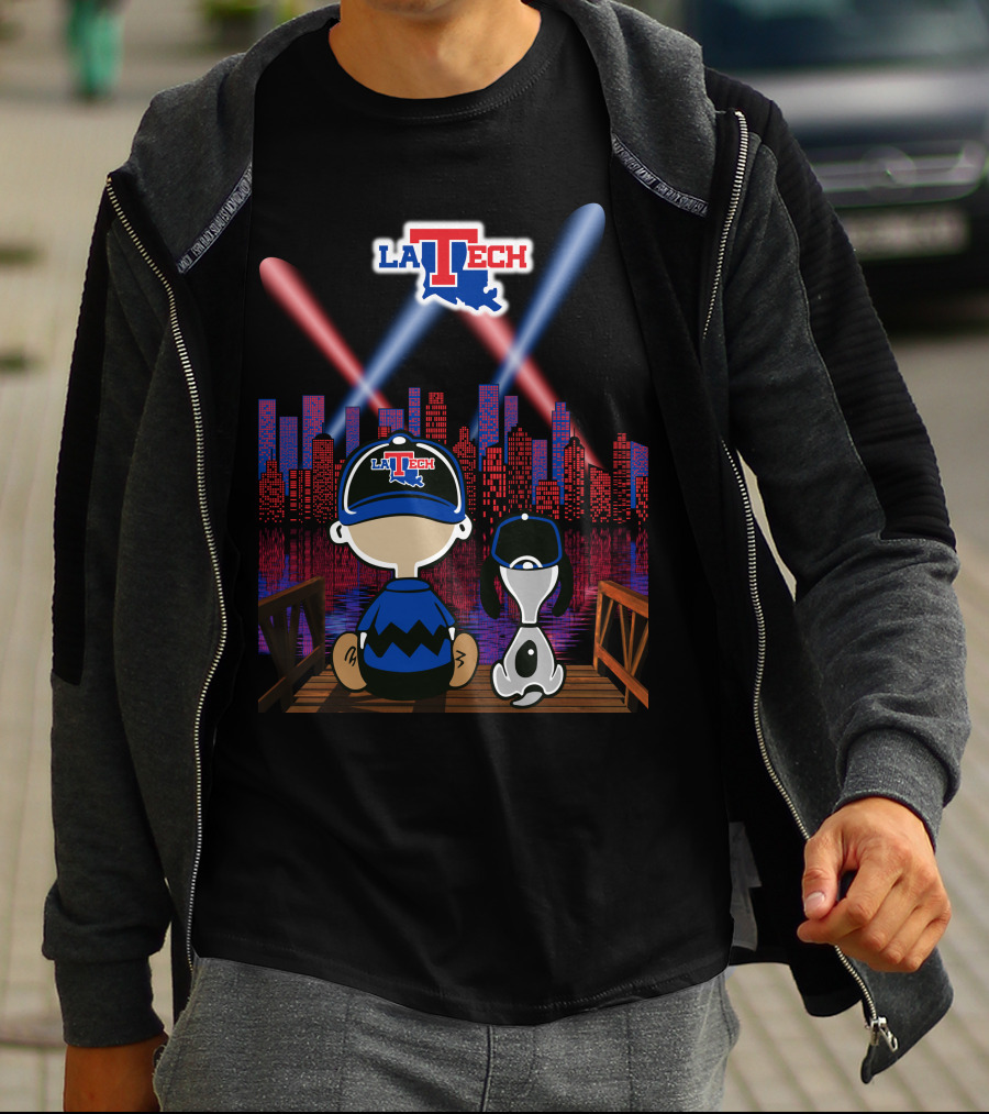 La Tech Bulldogs Skyline Rendezvous By Night T-Shirt