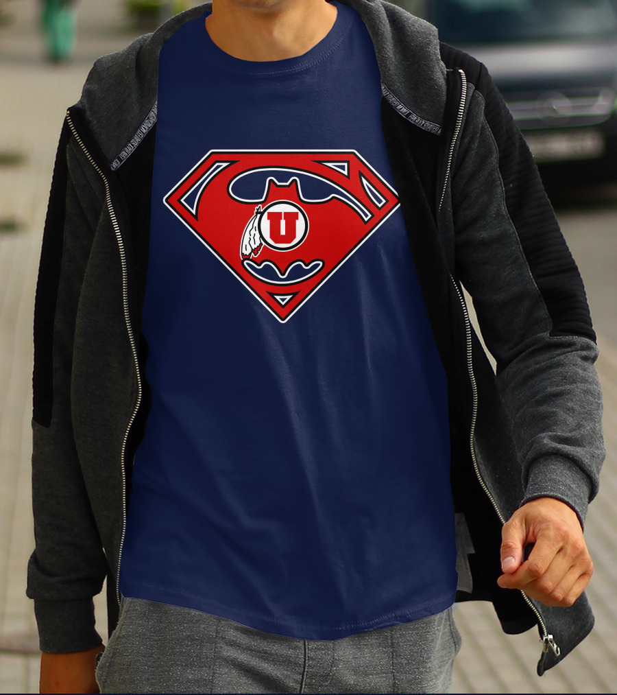 Utes Superman Batman Logo Fusion T-Shirt