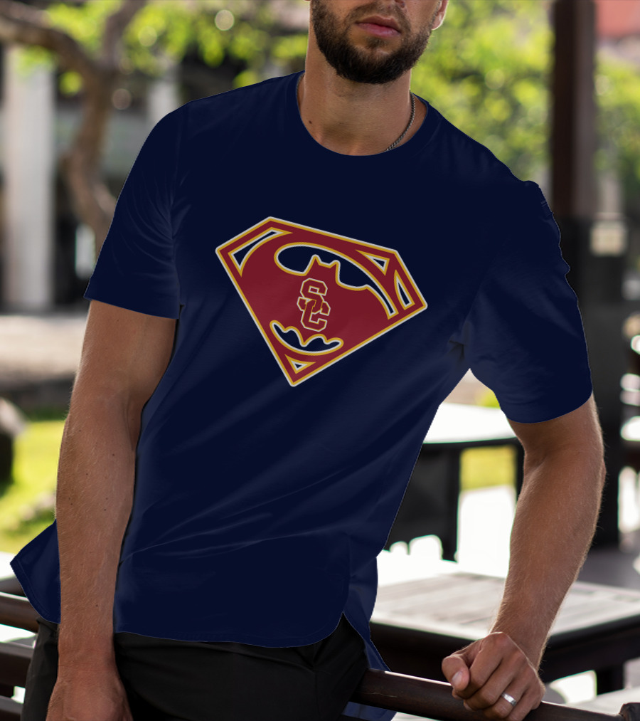 Usc Trojans Sc Badge Superhero T-Shirt