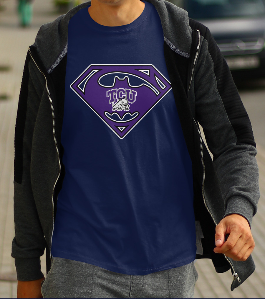 Tcu Horned Frogs Batman Superman T-Shirt