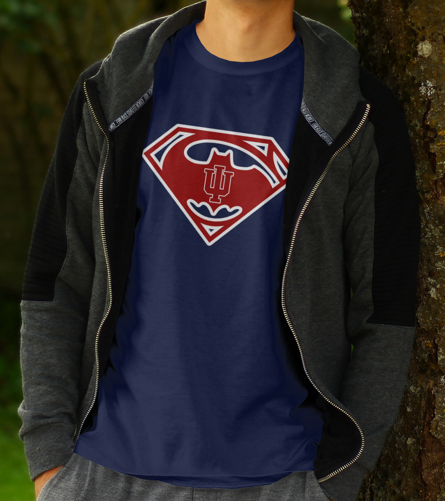 Indiana Hoosiers Superman Batman Logo Mashup T-Shirt