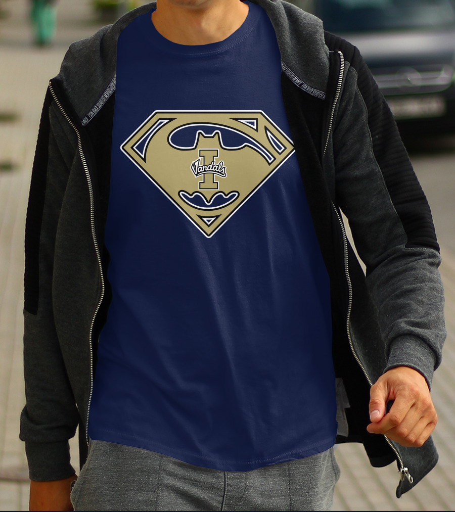 Superman Batman Logo Mashup Idaho Vandals '67 T-Shirt