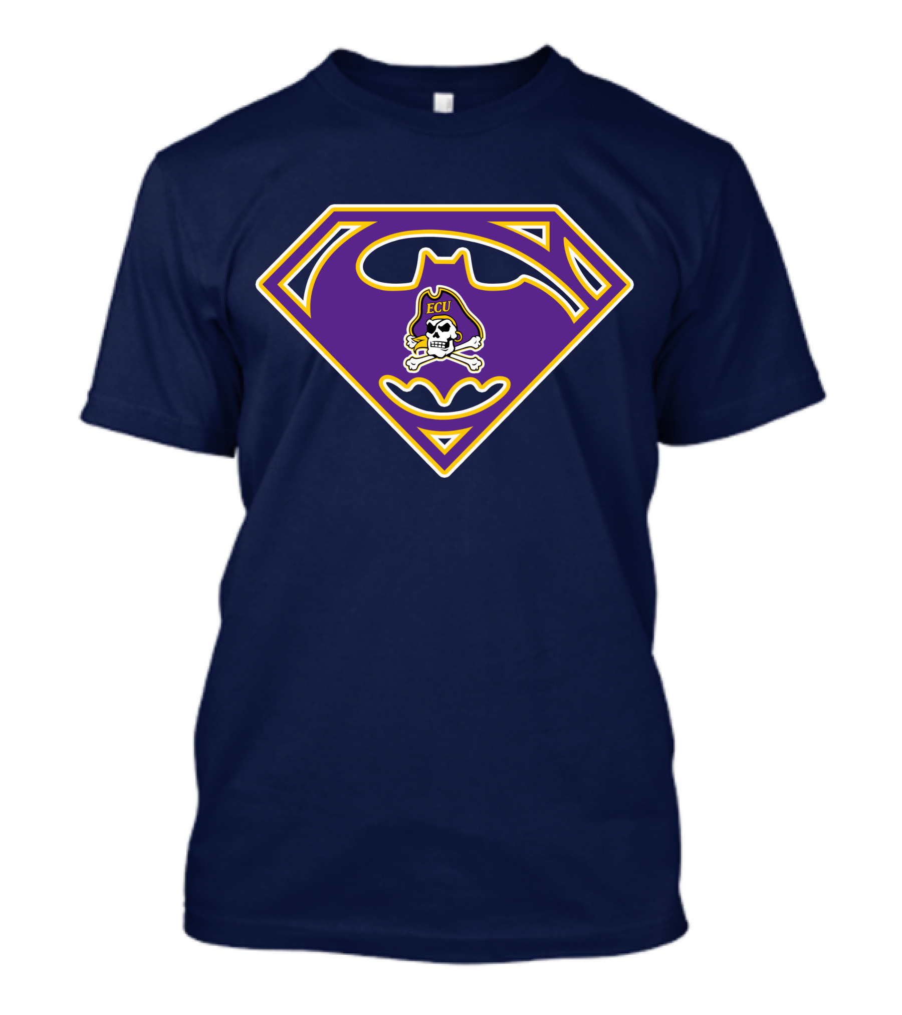 Ecu Pirates Logo With Superhero T-Shirt