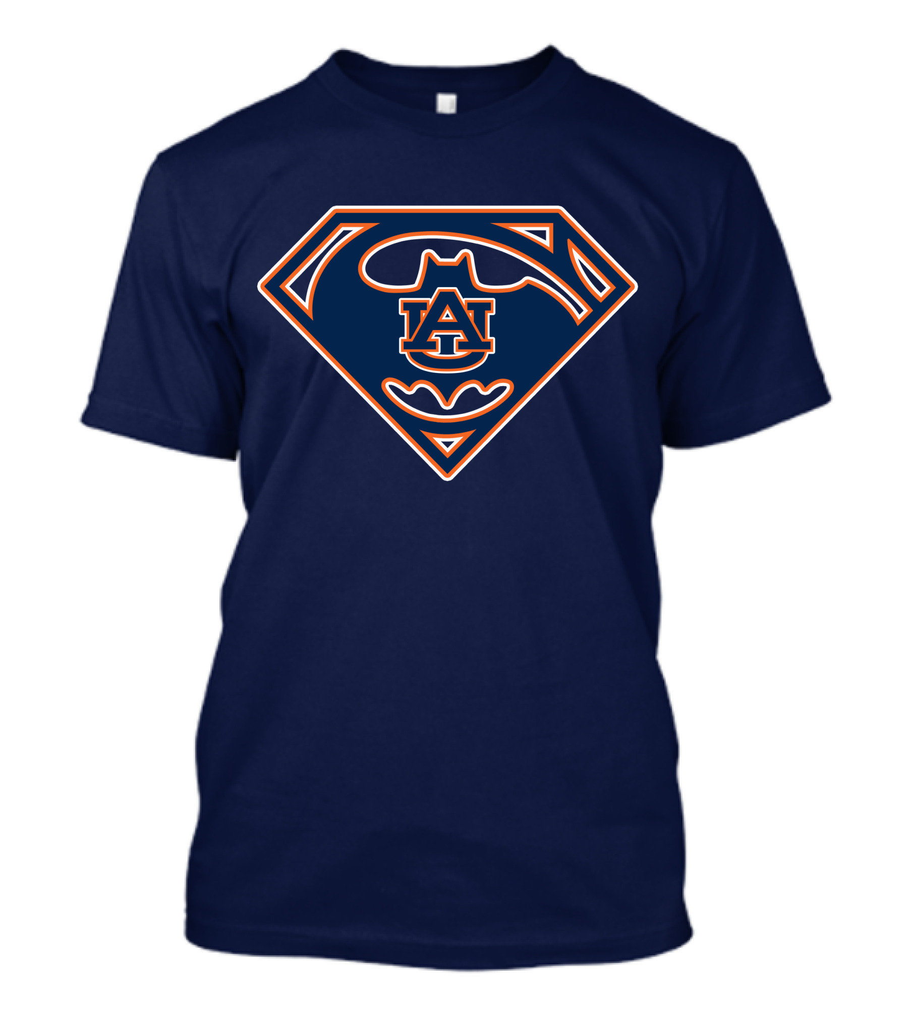 Auburn Tigers Logo Blended With Superhero Bat Symbol 1994 T-Shirt