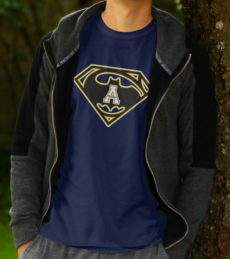 Appalachian State Mountaineers Batman Superman T-Shirt