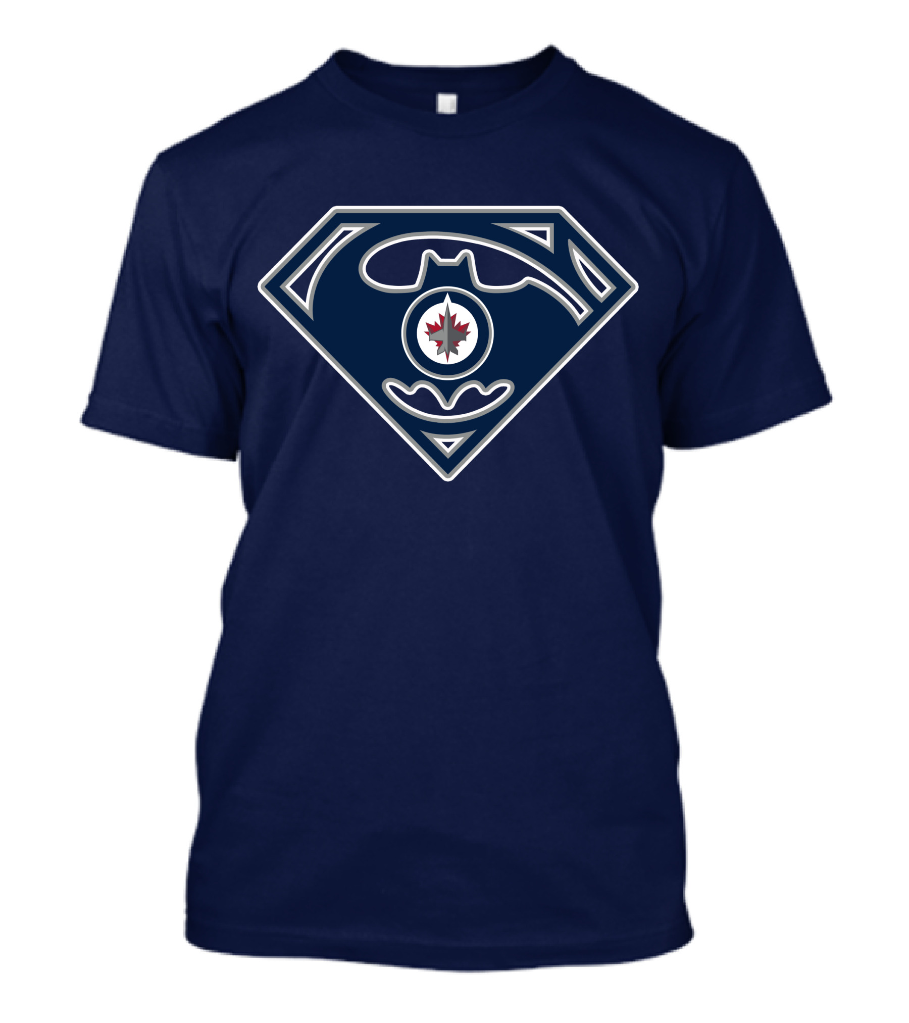 Winnipeg Jets Superman Batman Logo Combo T-Shirt