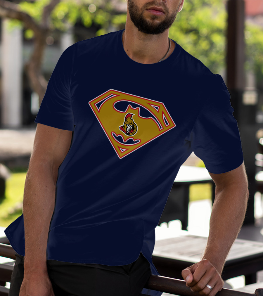 Ottawa Senators Superhero Logo Fusion T-Shirt