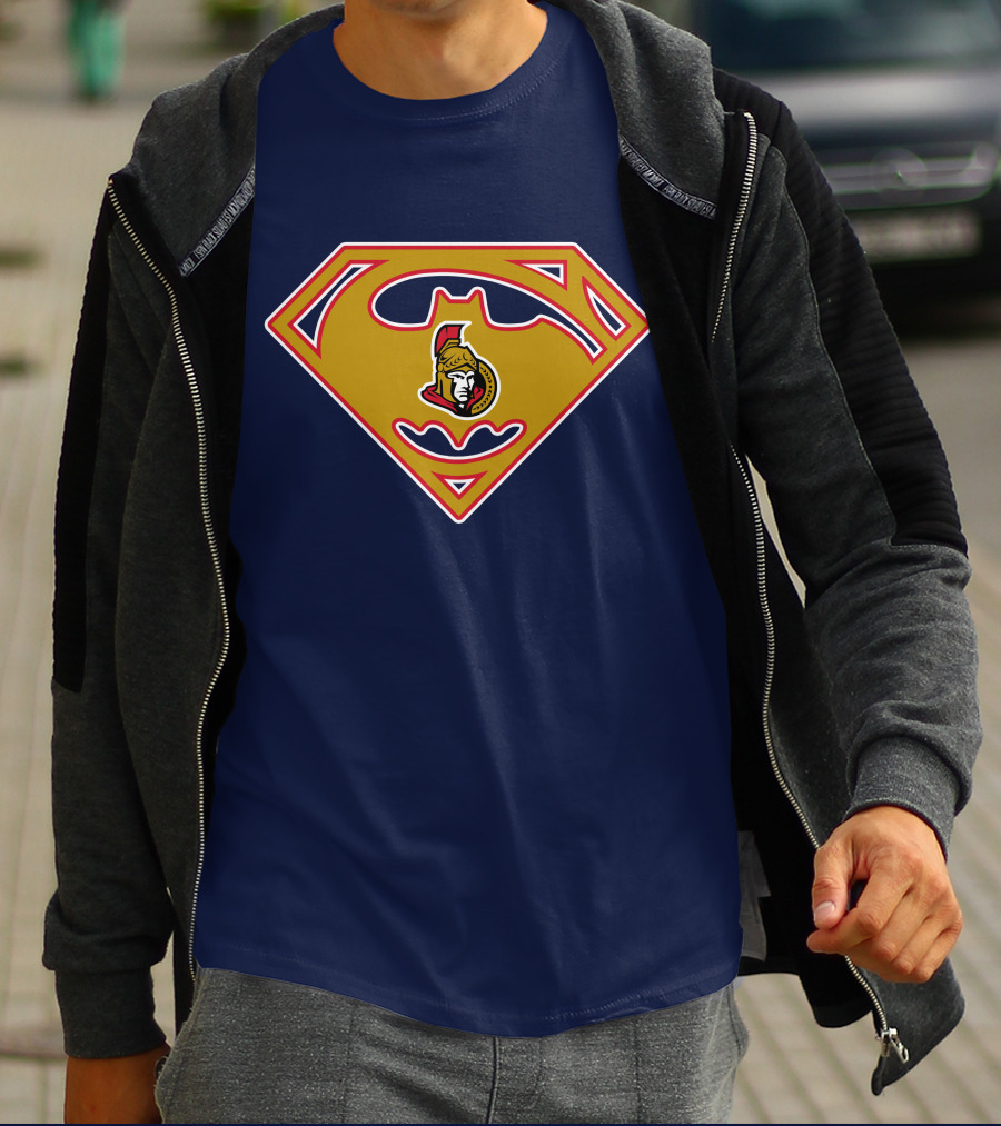 Ottawa Senators Superhero Logo Fusion T-Shirt