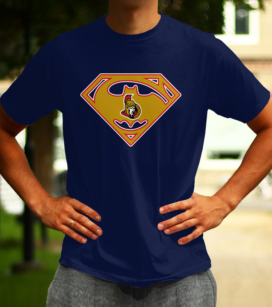 Ottawa Senators Superhero Logo Fusion T-Shirt