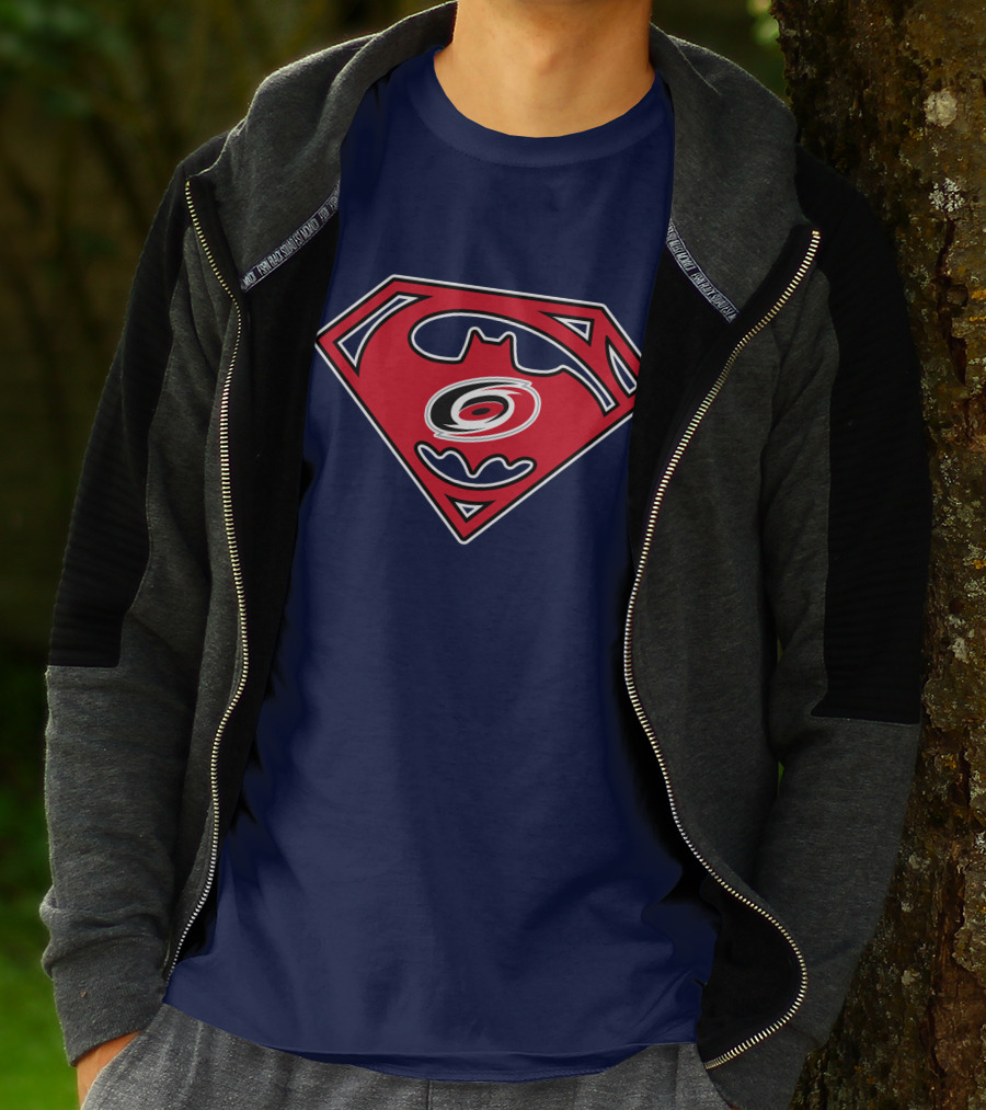 Carolina Hurricanes Logo Superman Batman Combo 154 T-Shirt