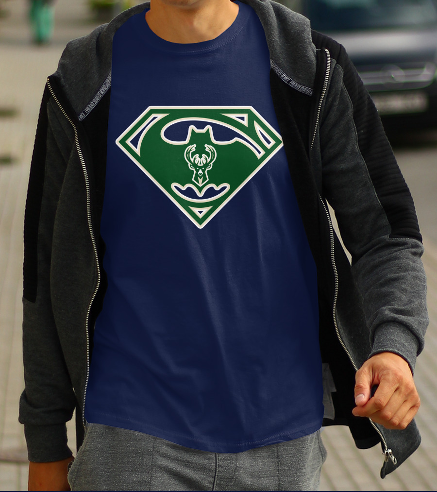 Milwaukee Bucks Superhero Logo 174 T-Shirt