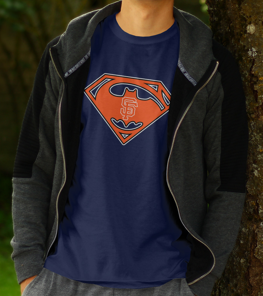 San Francisco Giants Superman Batman T-Shirt