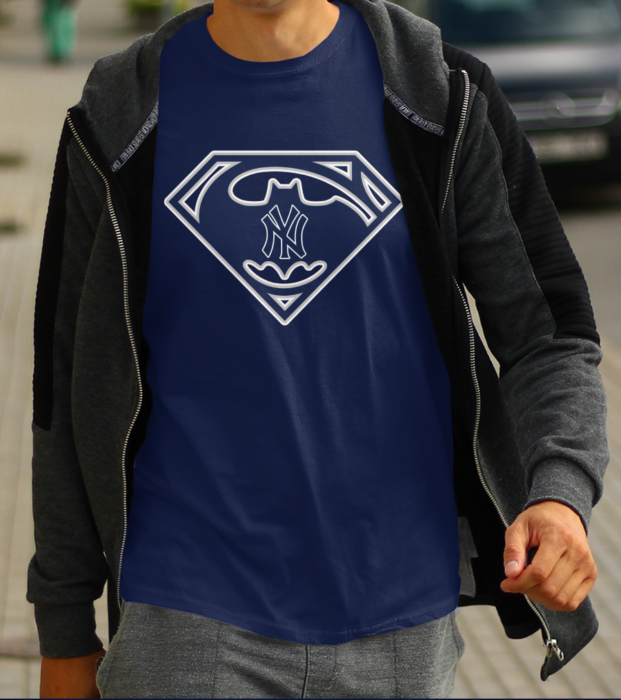 New York Yankees Batman Superman T-Shirt
