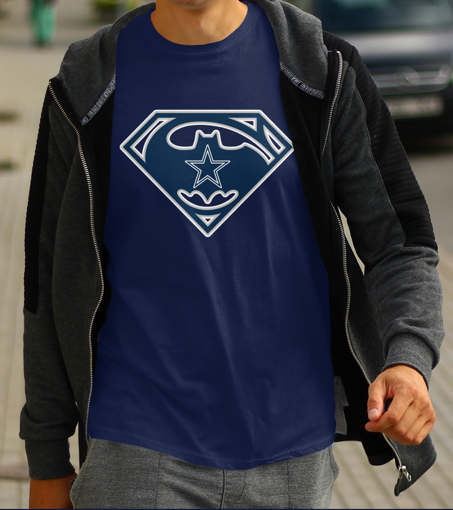 Dallas Cowboys Batman Superman Star T-Shirt