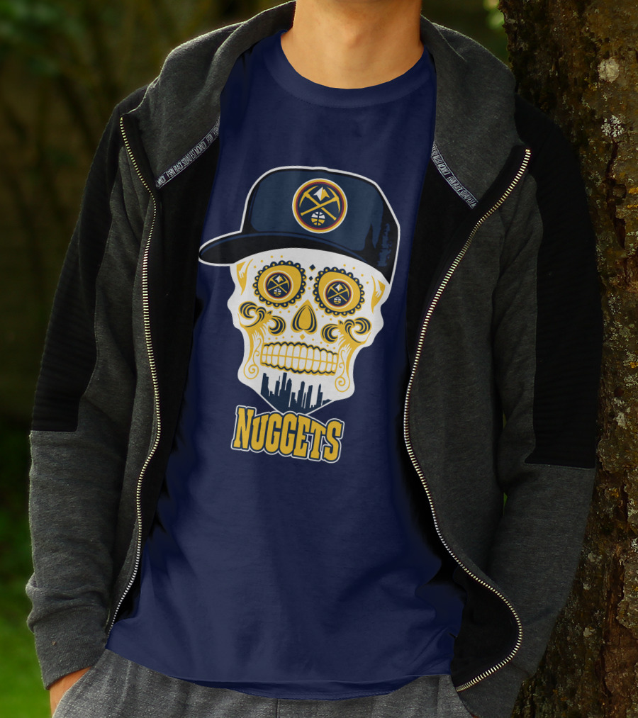 Denver Nuggets Skull With Cap T-Shirt