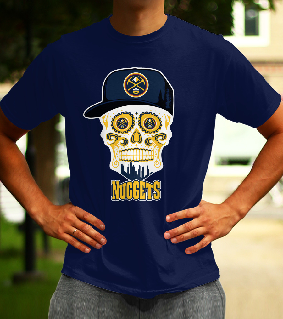 Denver Nuggets Skull With Cap T-Shirt