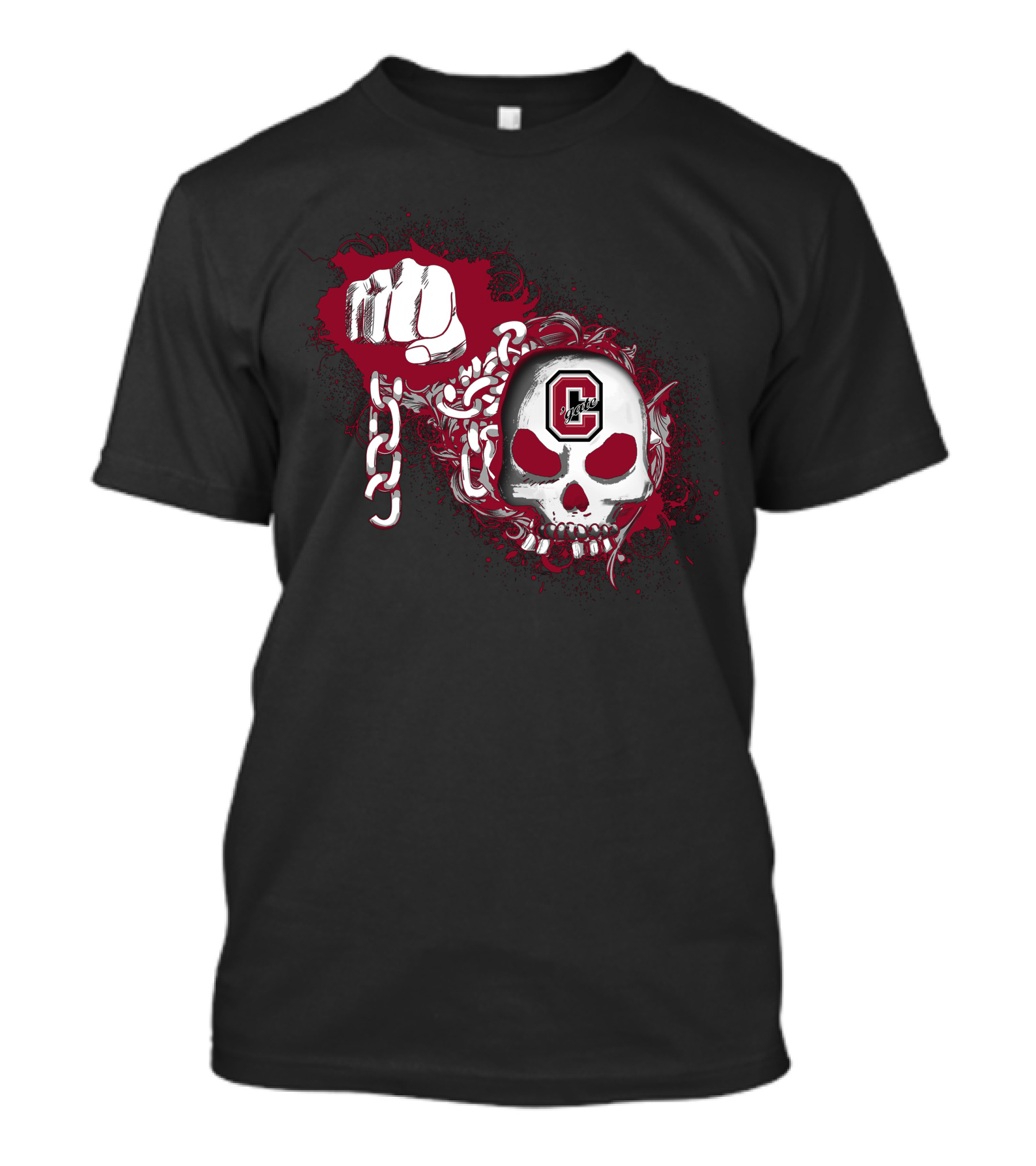 Colgate Raiders Skull And Chains T-Shirt