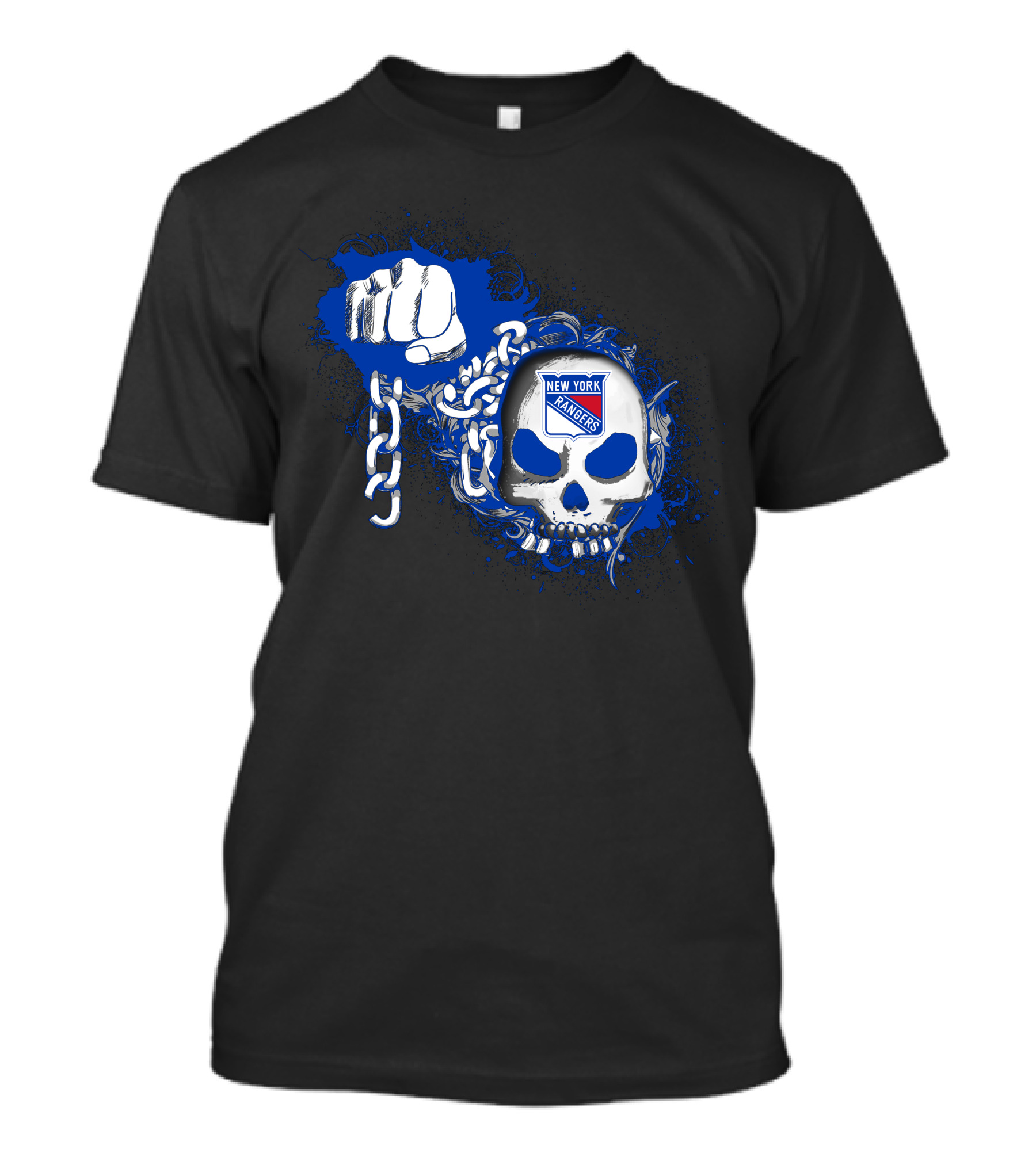 New York Rangers Skull And Chains T-Shirt