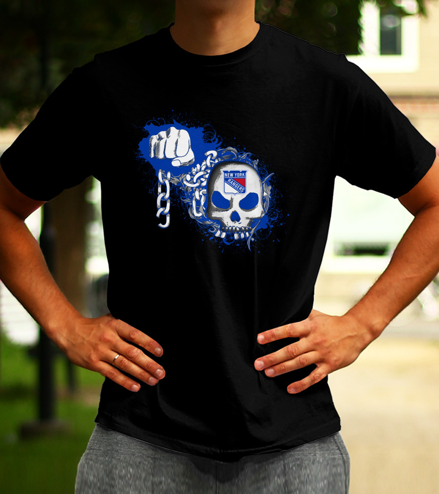 New York Rangers Skull And Chains T-Shirt