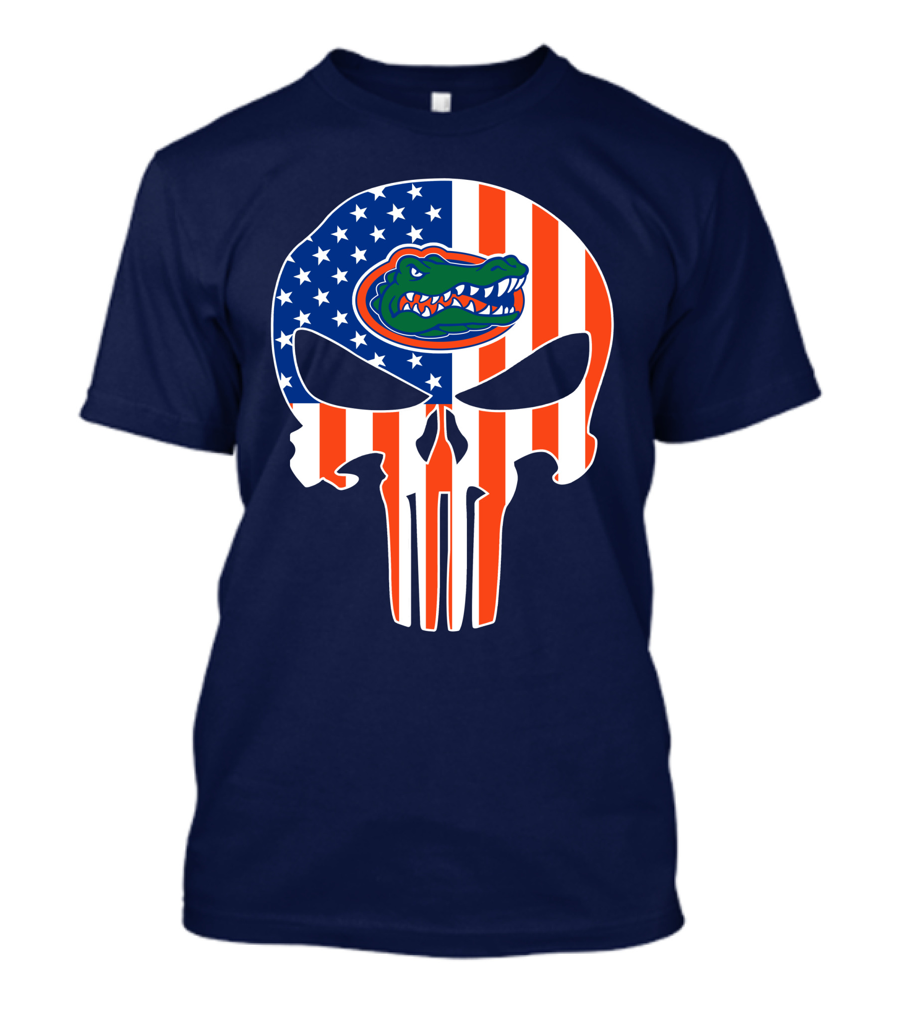 Florida Gators The Punisher American Flag Skull T-Shirt