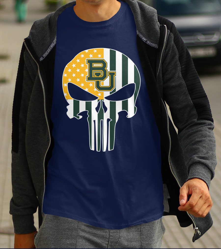 Bears American Flag Skull The Punisher T-Shirt