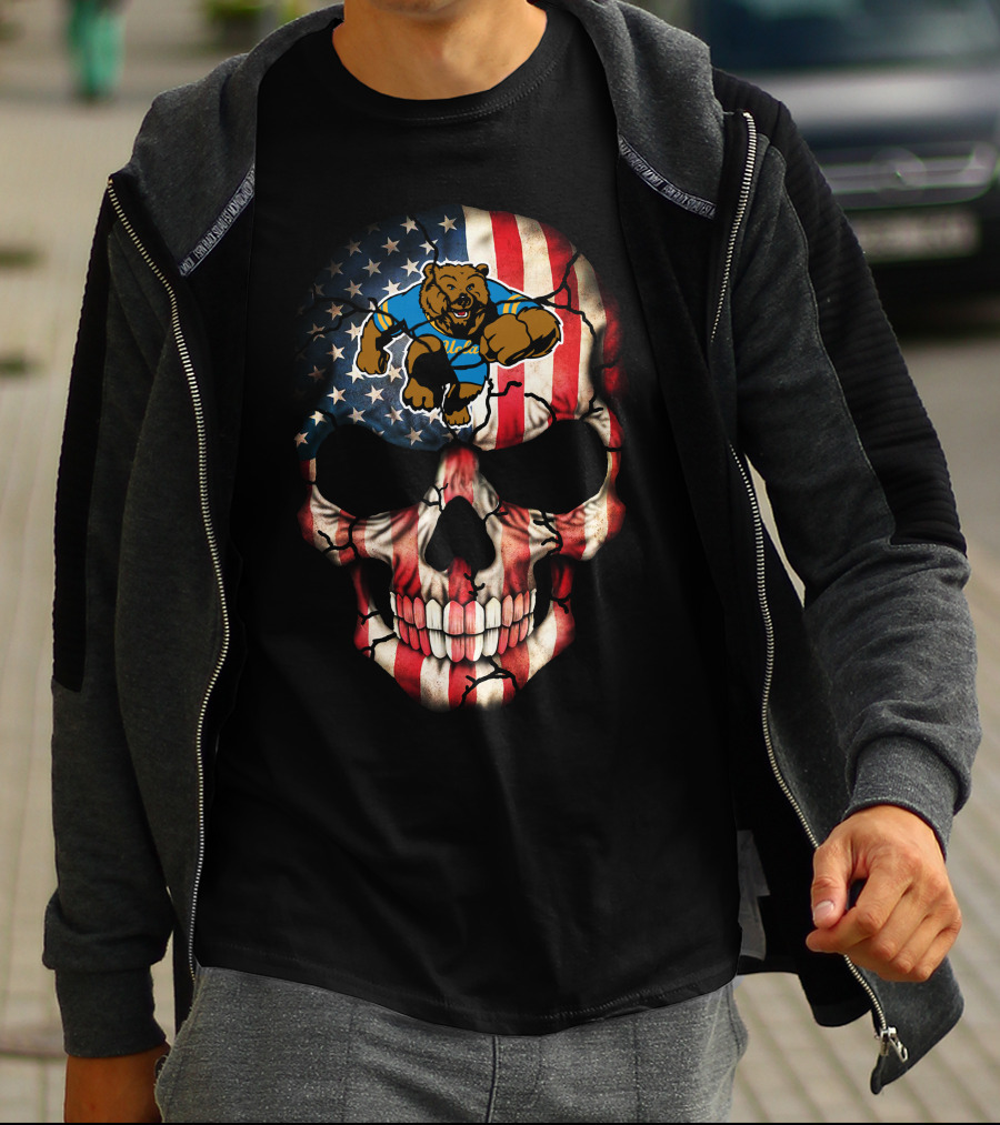 Ucla Bruins American Flag Skull Bear T-Shirt