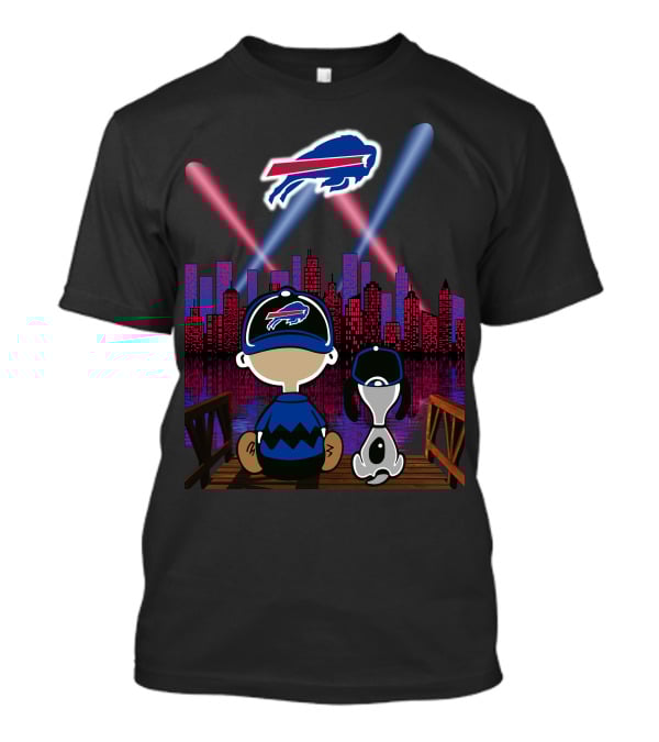 Buffalo Bills City Lights Night Skyline Fan Scene T-Shirt