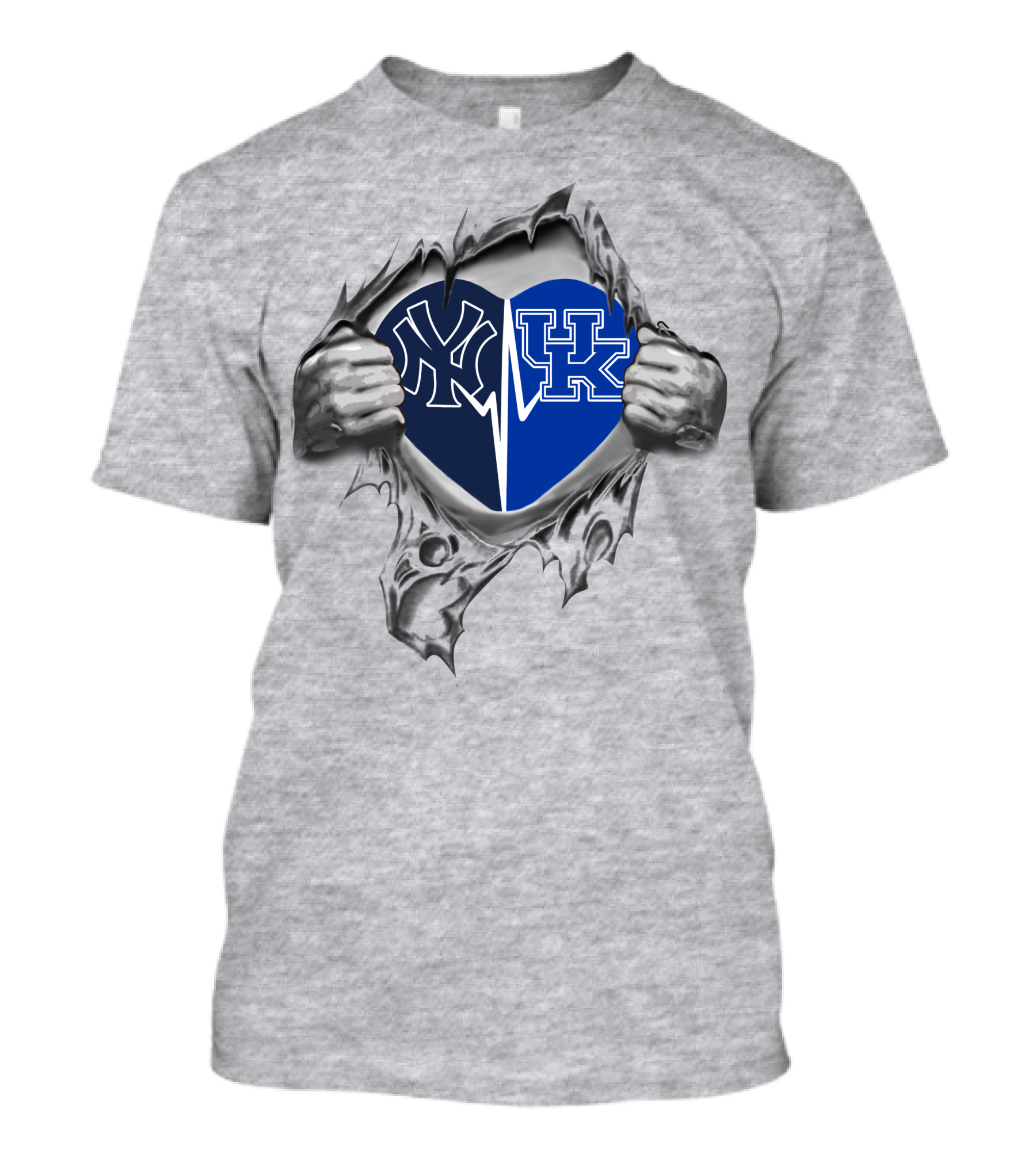 Yankees Uk Heart Torn Open Passion T-Shirt