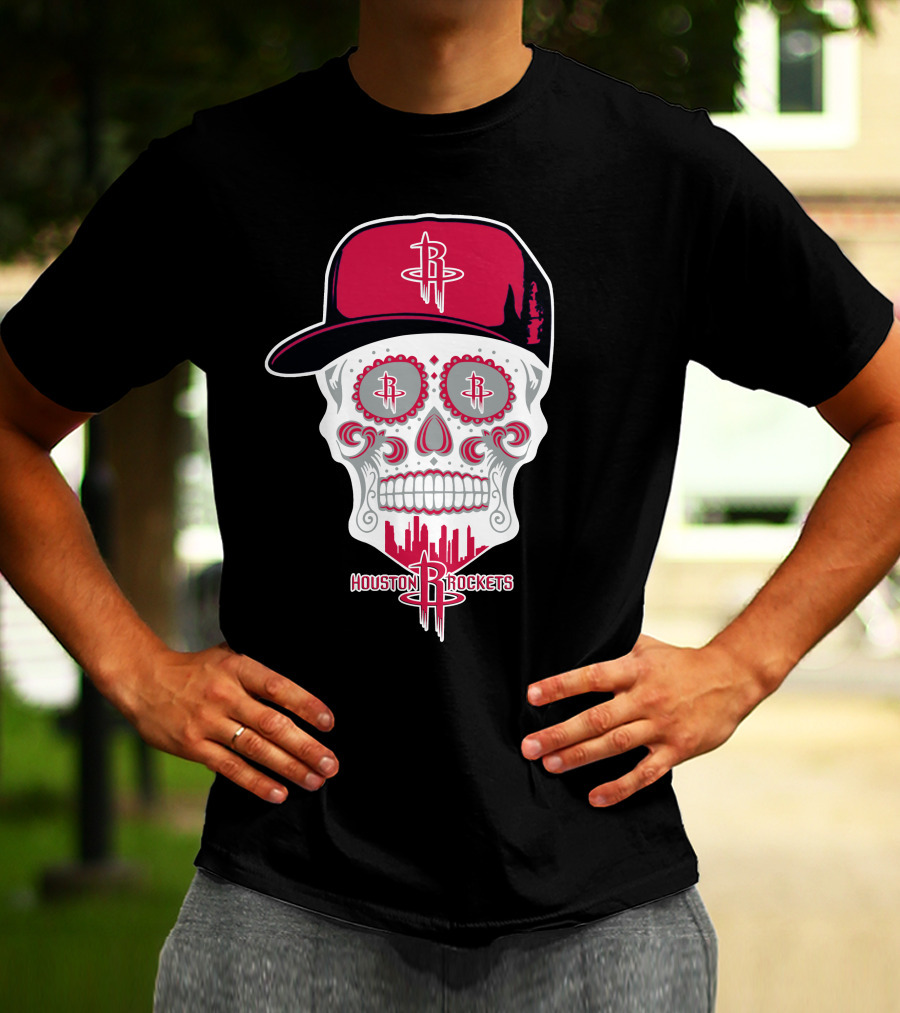 Houston Rockets Skull Cap T-Shirt