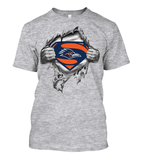 Utsa Roadrunners Superman Emblem Tear T-Shirt