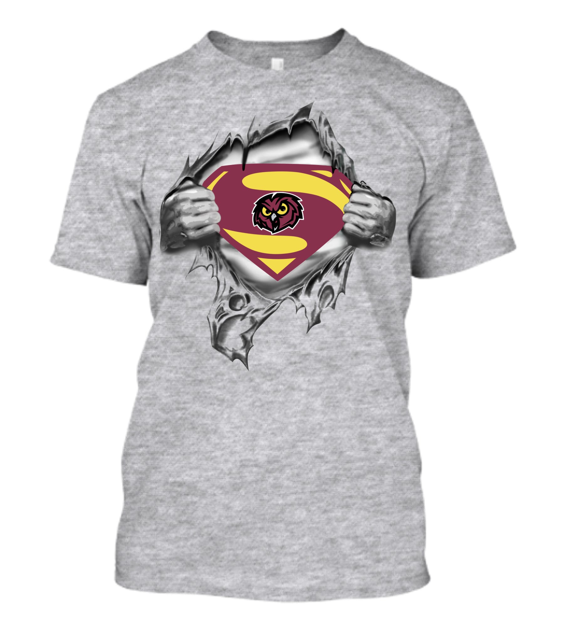 Temple Owls Superman Logo Owl T-Shirt