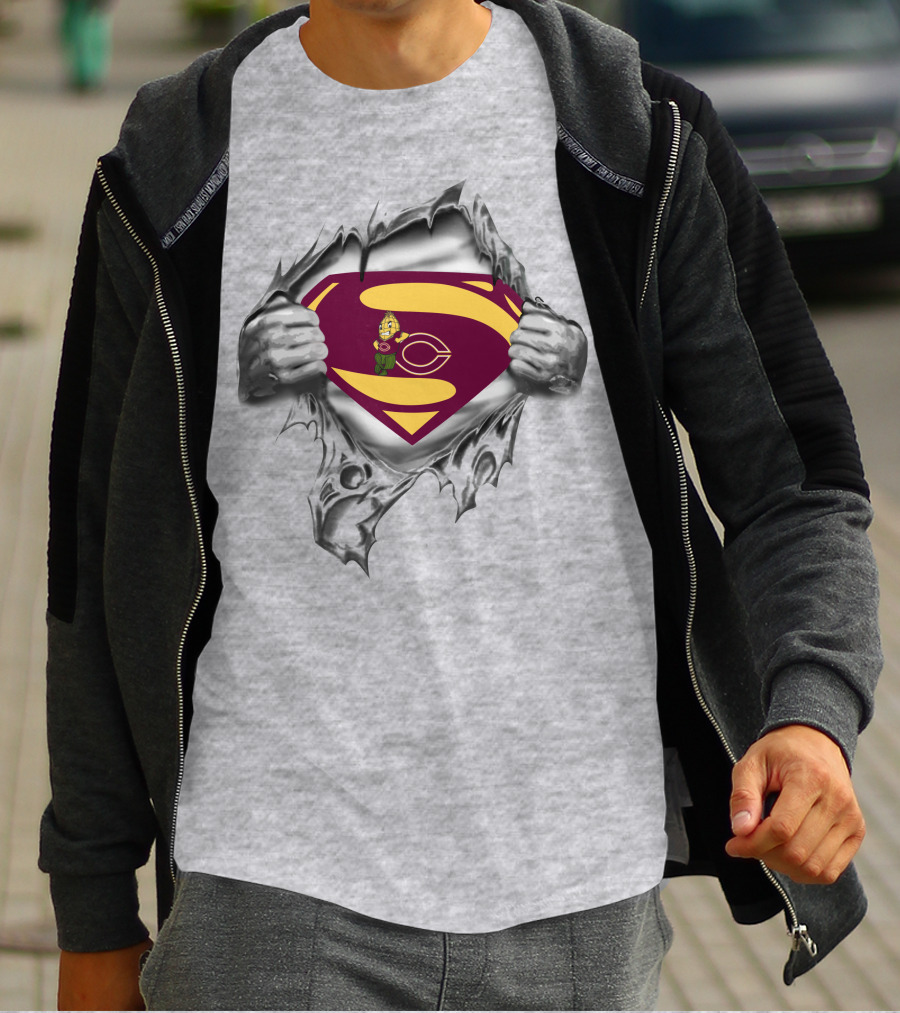 Moorhead Cobbers Superman Logo Rip T-Shirt