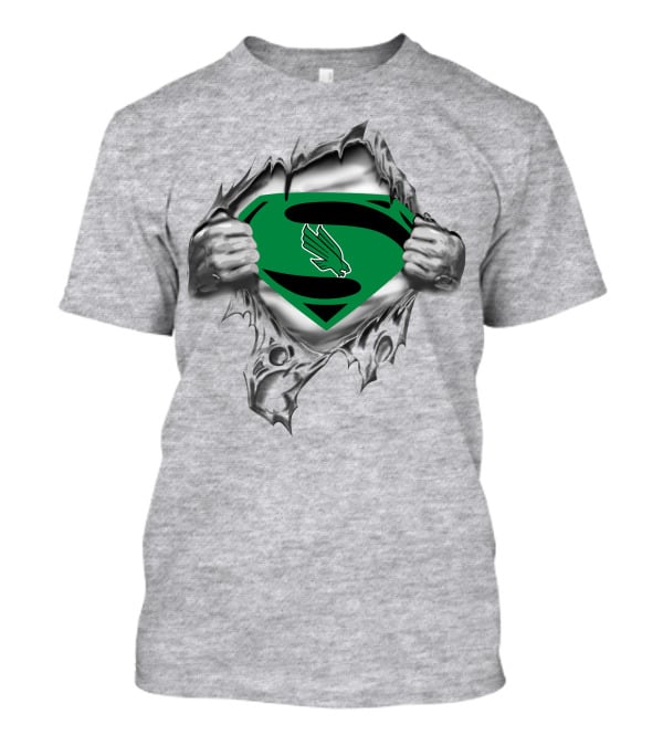 North Texas Mean Green Superman Logo Eagle T-Shirt