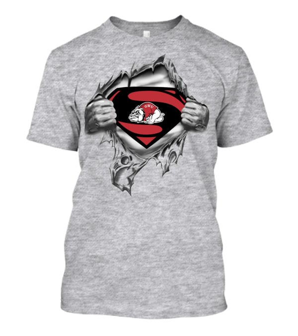 Gardner-Webb Bulldogs Gwc Superman Logo With Bulldog T-Shirt